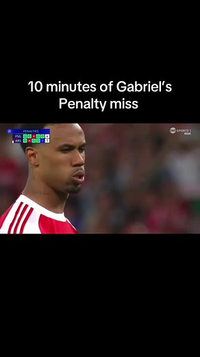 Gabriel’s 10-Minute Penalty Miss vs PSG — Arsenal Champions League Moment