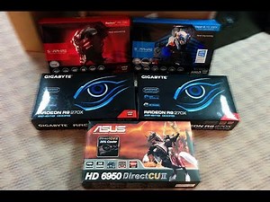 ATI Graphics Cards Sapphire Radeon R9 290, Vapor-X R9 280X, and Gigabyte R9 270X