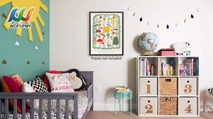WOFUPMY Kids Educational ABC Wall Art Colorful Alphabet Poster Minimalist Toddler Learning Canvas Prints for Nursery Classroom Wall Decor 16x24 inch Unframed