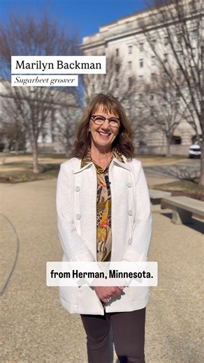 Meet Marilyn Backman: third-generation farmer, first-generation sugarbeet grower for Minn-Dak Farmers Cooperative, businesswoman, and mom to four boys. There’s nothing our growers can’t do 💪 Marilyn is just one of the many family farmers who grow the crops used to make sugar in the United States. We are so thankful that U.S. Department of Agriculture Secretary Brooke Rollins recently took the time to meet with Marilyn and other sugarbeet farmers and workers in the Red River Valley. | American S