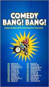 JUST ANNOUNCED: Comedy Bang! Bang!: The Bang! Bang! Into Your Mouth Tour 2024 comes to The Chicago Theatre on Saturday, August 3rd! Be the first to get tickets on Thursday at 10AM (code: RIFF). Tickets on sale Friday at 10AM. https://livemu.sc/3PQsOuE | Live Nation Chicago