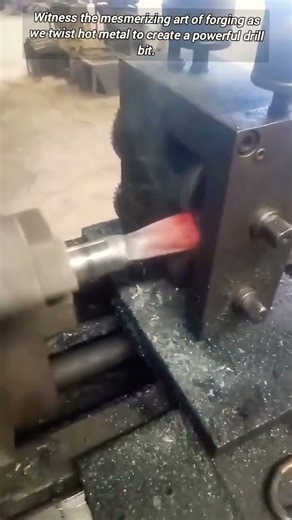 Forging a large size drill bit.