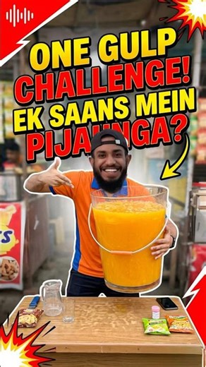 One Gulp challenge ek saans mein 😱😳 #funny #comedy #comedyshorts #shortsfeed #shorts