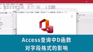Access查询中D函数对字段格式的影响