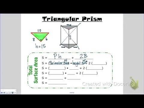 Total Surface Area of a Triangular Prism