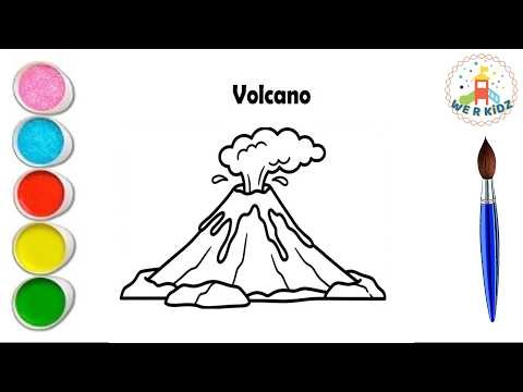 Drawing & Coloring Volcano|| Let's Go to Draw || Enjoy Learning || learning video for kids