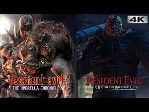 Resident Evil - Nemesis battles in The Umbrella Chronicles \\ Operation Raccoon City [4k]