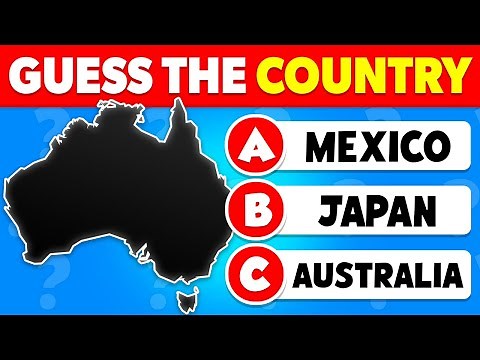 🚩 Guess the Country by the Shape Quiz 🌎 | Can You Guess 40 Countries?