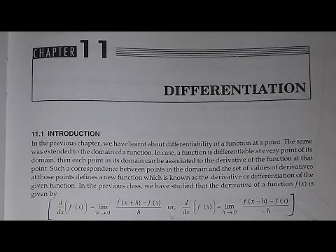 CLASS 12 "DIFFERENTIATION" CONCEPTS AND R D SHARMA SOLUTIONS(LEC 1)