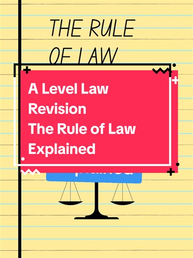 A Level Law Revision - The rule of law explained #law #lawmaking #legalsystem #lawandthelegalsystem #alevels #alevellaw #alevellawrevision #lawrevision #paper2 #lawstudent #alevellawstudent #aqalaw #aqalawrevision #ocrlaw #ocrlawrevision #year13 #sixthform #lawteacher #lawstudent #lawtutor #ruleoflawexplained #natureoflaw #constitution #UKconstitution #unwrittenconstitution #RuleOfLaw #EqualityUnderLaw #FairJustice #LegalRights #LawAndOrder #TeachLaw #KnowYourRights #LegalEducation #FutureLawyer