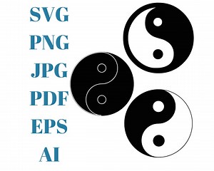 Yin and Yang SVG Files | Yin-yang Cut Files | Yin and Yang Vector Files | Yin and Yang Silhouette | Yin and Yang Clip Art | Cnc Files - Etsy UK