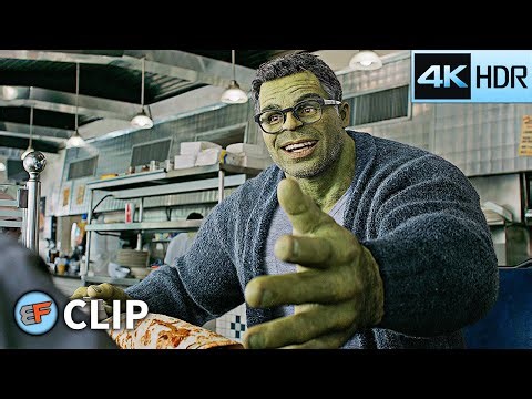 Smart Hulk Diner Scene | Avengers Endgame (2019) IMAX 4K HDR Movie Clip