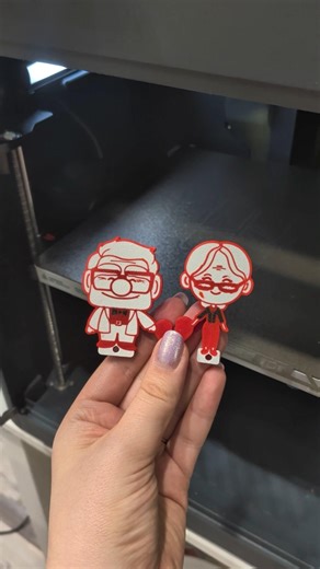 Three-color printing on a 3D printer - cartoon characters Up (Pixar) #3dprinting #up #pixar #maker