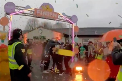 Watch: Sara Cox crosses finish line after gruelling 135-mile run for Children in Need