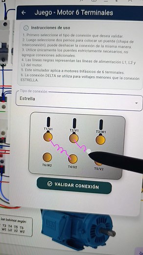 ⚡ Estrella o Delta En este video se muestra de forma práctica y sencilla cómo realizar la conexión estrella y delta en un motor trifásico, identificando los bornes y la correcta ubicación de los puentes en la caja de conexiones. #motoreseléctricos #ConexiónEstrella #ConexiónDelta #arranqueestrelladelta #ingenieríaeléctrica #automatizaciónindustrial #Electrotecnia #ProtecciónDeMotores #aprendeelectricidad | EduVolt - Aprende electricidad
