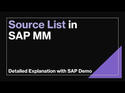 Source List in SAP MM | End to End Tutorial | Source Determination with Source List | ME01 | ME51N