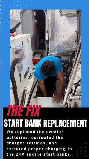 Replacing a battery bank on a 2023 100-foot Sunseeker