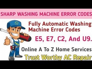 SHARP FULLY AUTOMATIC WASHING MACHINE ERROR CODES || HINDI EXPLAIN ||