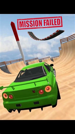 Car Stunts: Impossible Death Ramp Jump 😱 BeamNG Drives | Zone Dominator #shorts #car