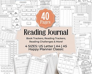 Book Reading Journal, Reading Planner Bundle, Book Tracker, Reading Challenge, Book Reading Log, Book Review, Book Club Kit - Etsy