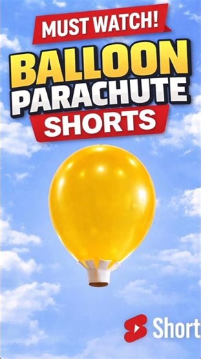 DIY Balloon Parachute Toy 🎈#shorts #shortvideo #viral #shortsfeed #water #ytshorts #glass #ytshort