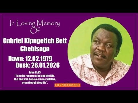 In Loving Memory Of Gabriel Kipngetich Bett.(The African Teacher).