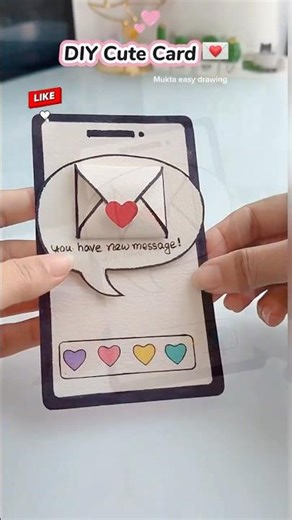 DIY Cute Card💌✨#shorts #art #craft #muktaeasydrawing #youtubeshorts