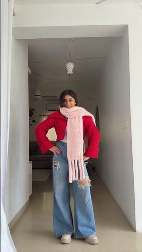 Winter styling | Red Cardigan | Cute winter looks #365looksof365days