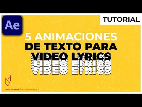 5 TEXT ANIMATIONS for VIDEO LYRICS! || Tutorial - After Effects
