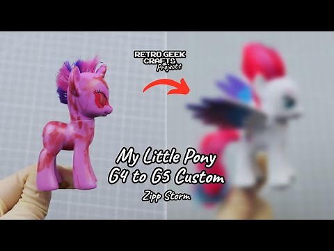 My Little Pony G4 to G5 Custom: Zipp Storm. Rehair, Repaint & Sculpting - OOAK Variation MLP Toy
