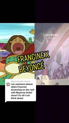 Replying to @darcolb #duet with @hotel Atlantis The Royal This might be the best video we’ve ever made #Arthur #Francine @Beyoncé #Drums
