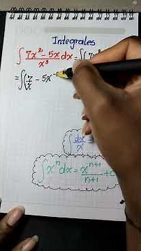 Integral of ∫(7x²-5x)/x³dx | Basic rules of integration | Prof. Lina M3