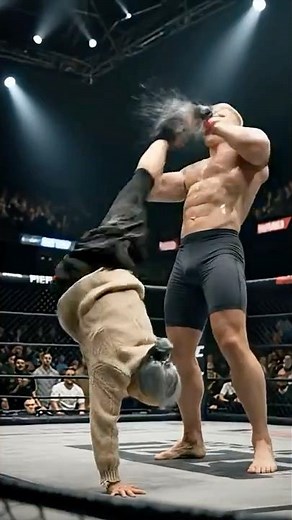 Korean Granny vs Norwegian Muscle Model – Who Win? #kungfu #boxing #wushufight