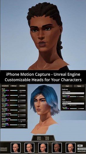 Stylized Head Creator with Motion Capture UE5 #unrealengine #motioncapture #charactercustomization