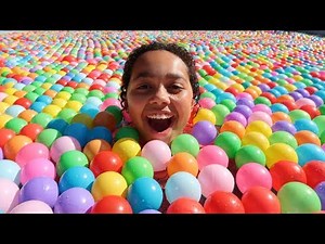 BALL PIT IN OUR SWIMMING POOL!!