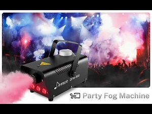 Donner DFM‑500 500 W Fog Machine with RGB LED Lights, Wireless + Wired Remote & 2000 CFM Output