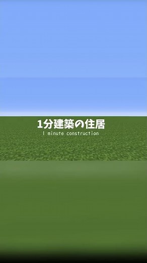 [Minecraft] 1 minute construction