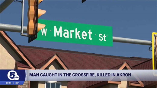 Man caught in crossfire shot, killed in Akron; police searching for suspects