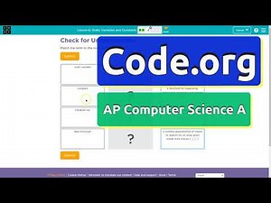 Code.org Lesson 6.3 Static Variables and Constants | Answer Tutorial | Computer Science A Unit 3