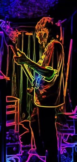 Andy practicing bass along with rocksmith