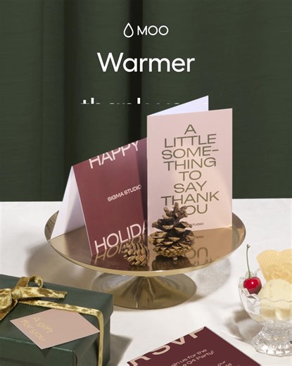 From Greeting Cards to party invites, add MOO magic to your festive print with extra fancy stocks, foil finishes and more. | moo.com