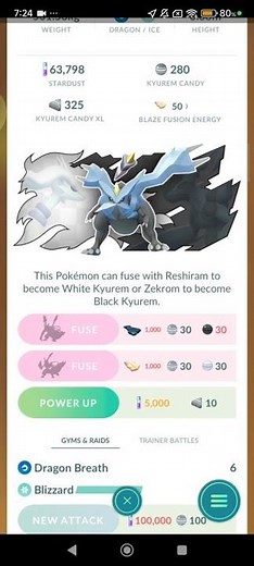 Pokémon GO Code Redeem for Blaze Fusion Energy to Fuse White Kyurem and Reshiram RCC4AJPAUCW86