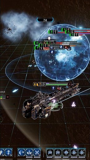 🎆 Outnumbered Imperium vs Eldar Battle [Hard] - Battlefleet Gothic Armada 2 #shorts