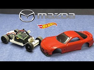 How To Make Your Own MICRO RC car using Mazda RX-7 Hot Wheels - FREE STL DOWNLOAD