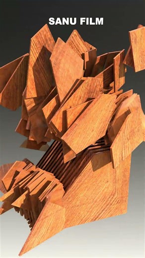 Wooden Physics Simulation in Blender #Blender #shorts #3d #animation
