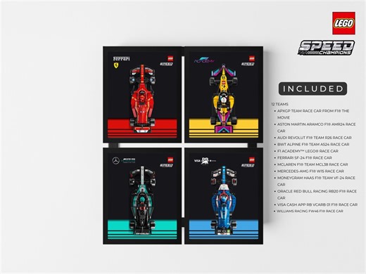 Printable Speed Champions F1 Display Backgrounds 8x10 – All 12 Models Instant Download - Etsy