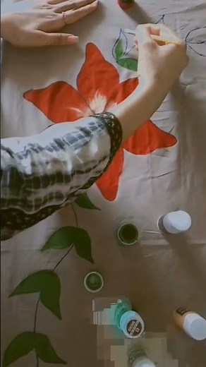 easiest fabric painting/fabric painting on cotton cloth