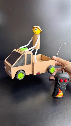 mainan creative mobil kardus remote kontrol