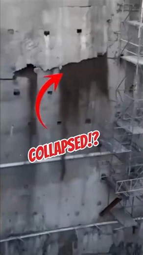 When a Crack Becomes Catastrophe!🧱 #construction #fail #shorts