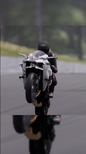 Kawasaki H2 Racing Like a Monster 🏍️💨🔥 #shorts #kawasaki #kawasakininjah2r #h2r #ride5gameplay